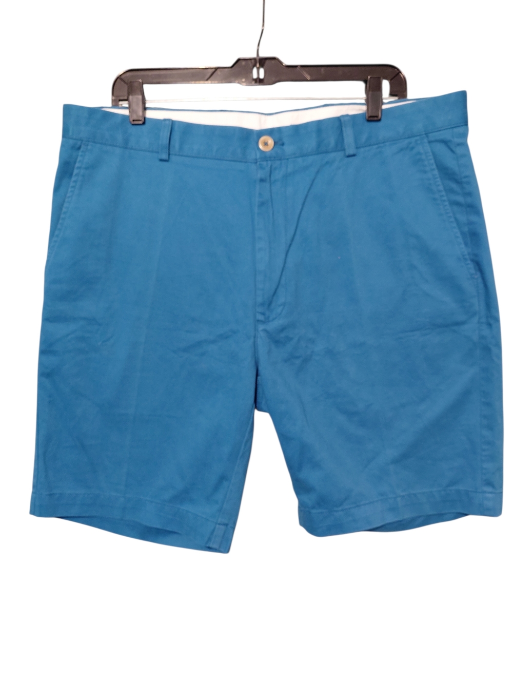 Roundtree & Yorke Men's Teal-Blue Flat Front Chino Shorts Size 38